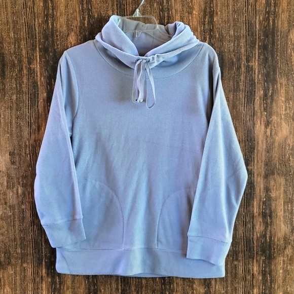 🆕️ Stillwater Supply Co- Off White Cowl Neck Comfort Sweatshirt w/ Pockets Firm - Picture 1 of 8